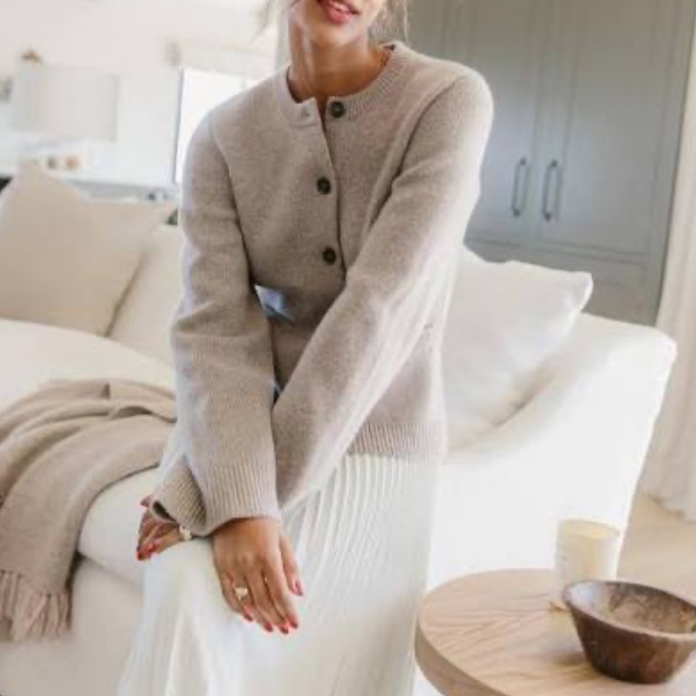 Jenni Kayne Cooper Cardigan in Taupe size Large - Picture 6 of 11